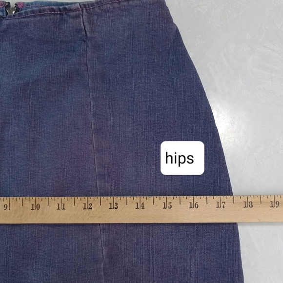 Free Spirited Wild Fable Sexy Denim Mini Skirt Mid Wash Blue W4 Straight Stretch - Picture 9 of 11